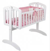 Soild wood baby swinging crib